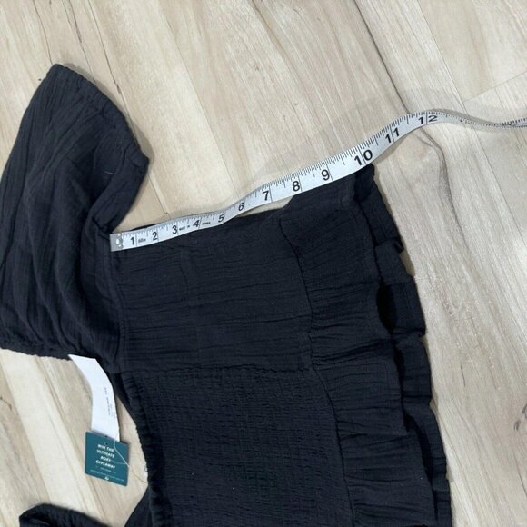 Women’s Roxy Black Top Blouse NWT peplum Size X-Large Xl - Picture 7 of 7